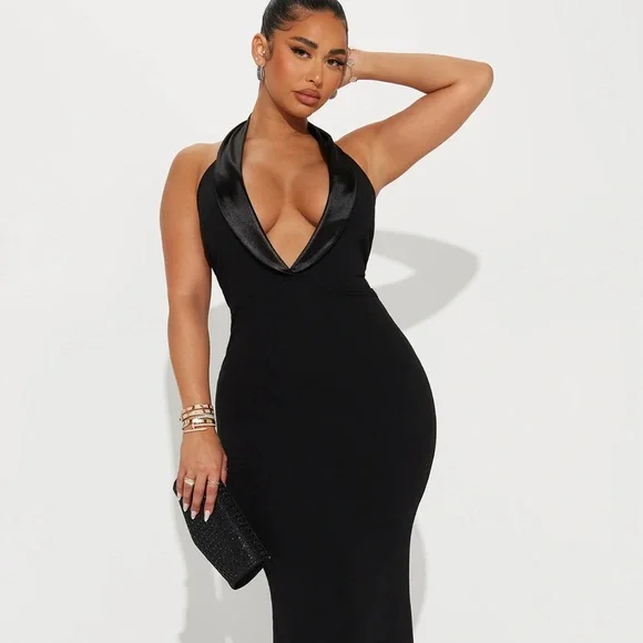 Fashion Nova | Dresses | Black Tie Only Dress | Poshmark